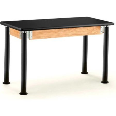 NPS® Signature Science Lab Table, Black, 30 X 60, HPL Top -  NATIONAL PUBLIC SEATING, SLT4-3060H
